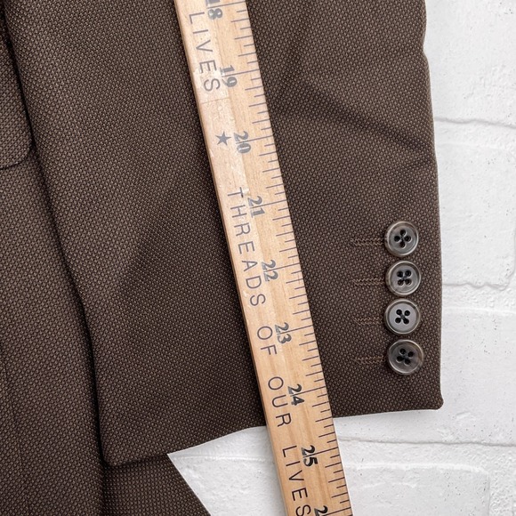 Tiglio Luxe Blazer Men 44R Brown Novello Di Biella Wool Classic Jacket Italy - Picture 11 of 14